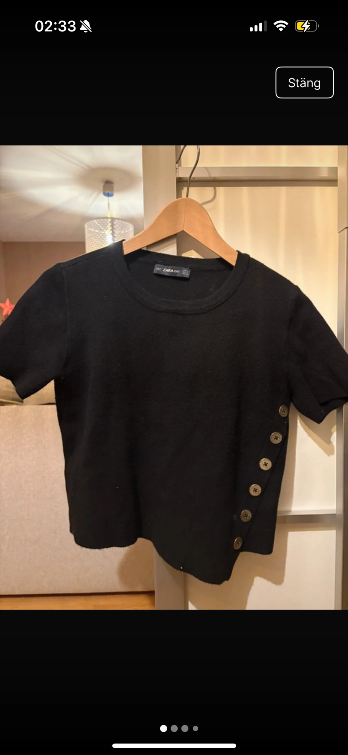 Svart stickad topp från Zara - 1