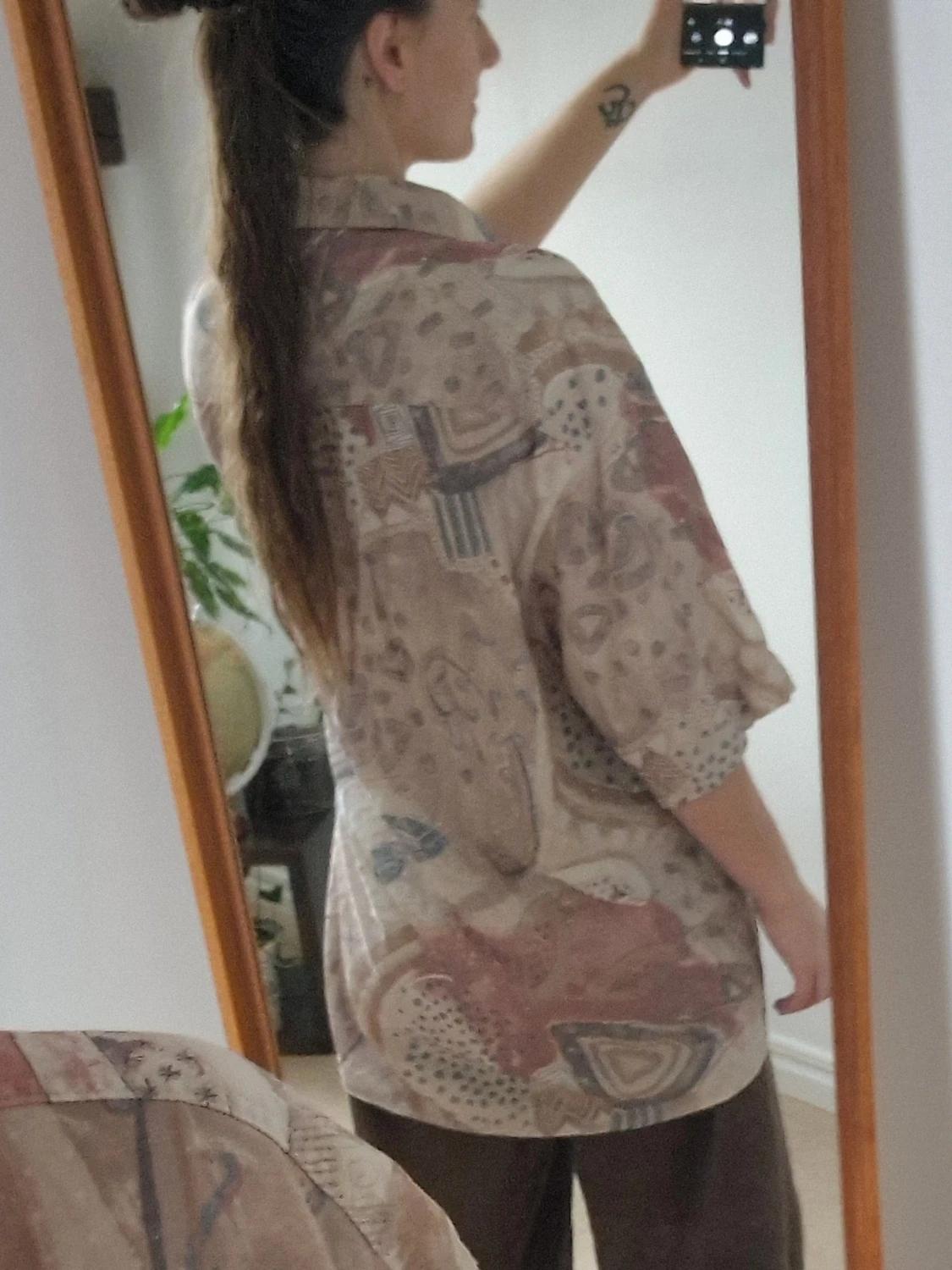 Patterned short sleeve button up - 4