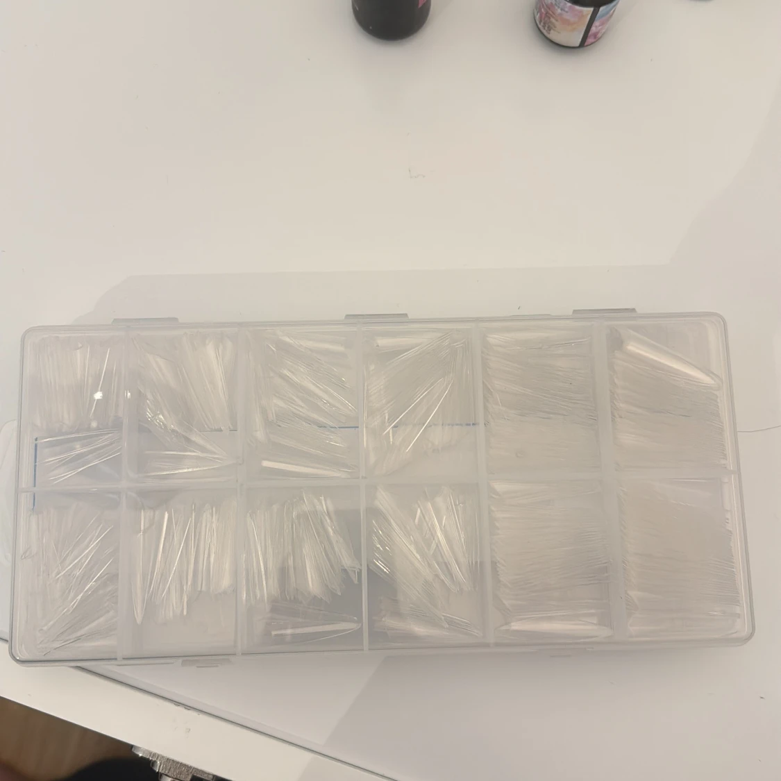 Långa stiletto nageltippar 500-pack - 1