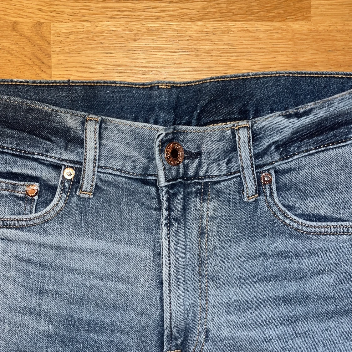 Blå raka jeans från Denim & Denim - 1