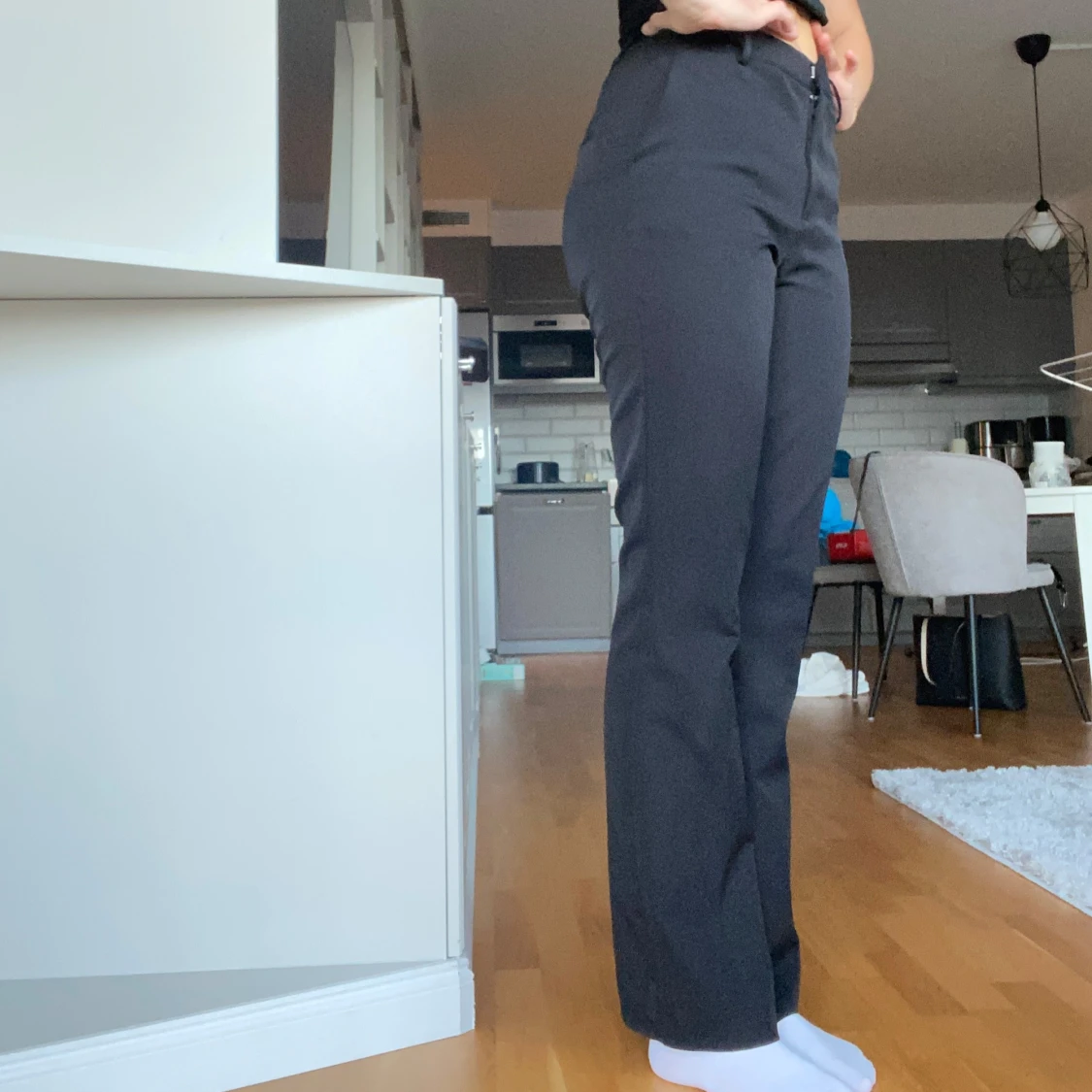 Svarta kostymbyxor med bootcut - 1