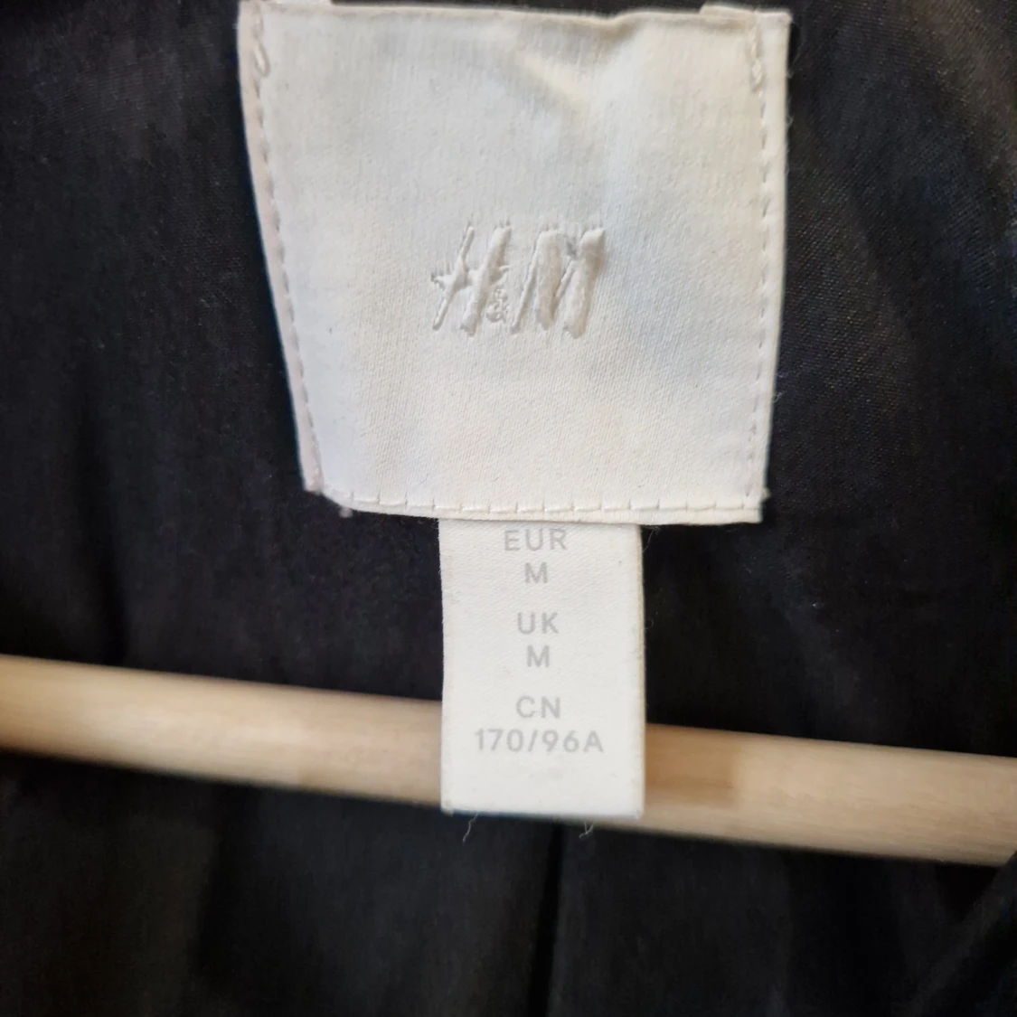 Oversize höstkappa från H&M, gråsvart strl M - 2