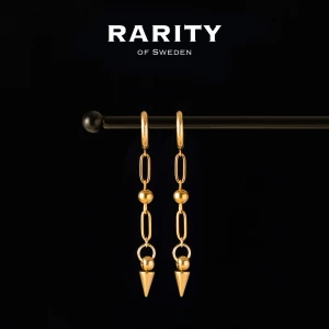 Revenge Spike Earring - Gold: Guldiga statementörhängen med nitar - Otroligt snygga örhängen med nitar i rostfritt stål!! Örhängena är i fin guldig färg och passar så bra för att piffa upp en outfit och lägga till en extra detalj🪽Likt alla andra våra smycken tål dessa örhängen vatten och håller sitt glans länge!! Vid frågor eller funderingar - välkommen att skriva till oss🪽