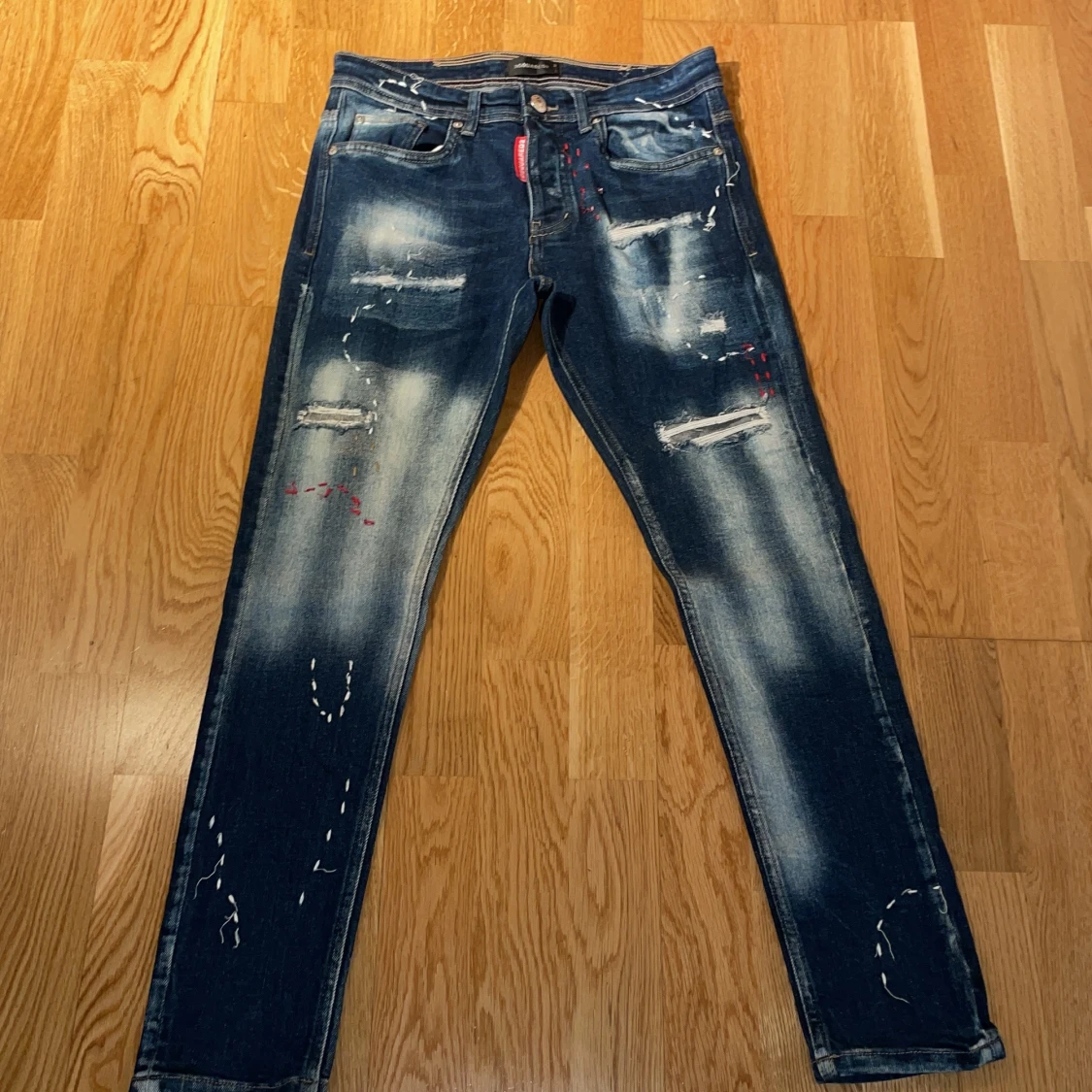 Dsquared2 blå jeans med detaljer