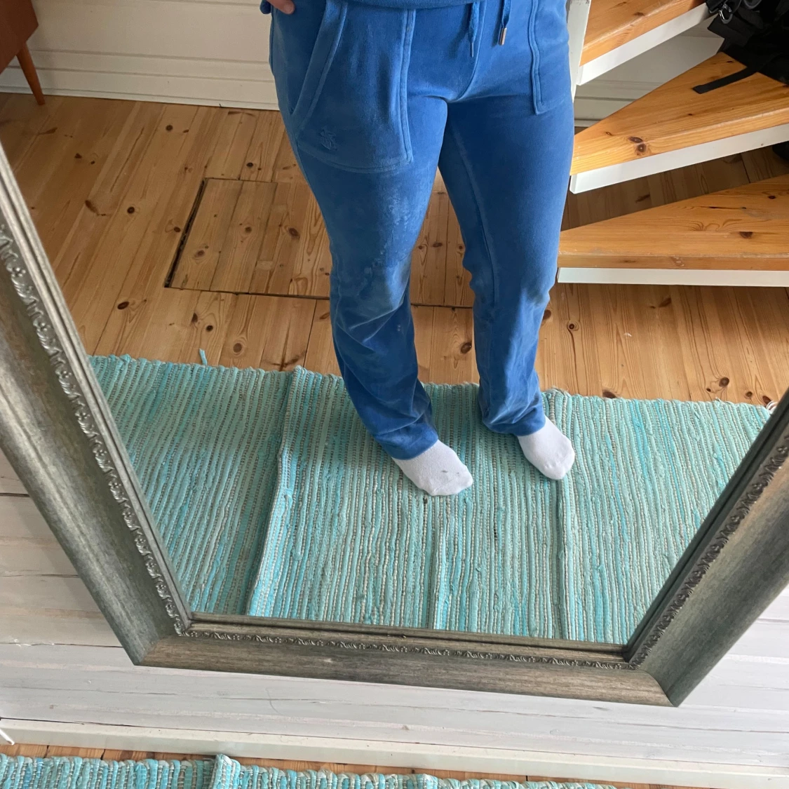 Blå velourbyxor Juicy Couture XXS - 3