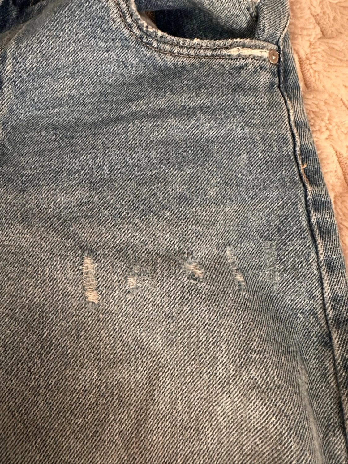 Blå jeanskjol från MANGO - 3