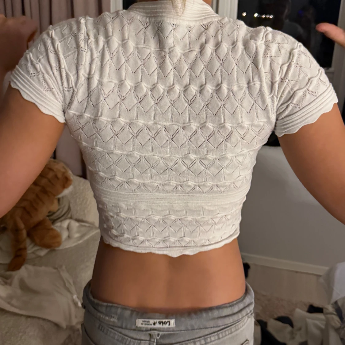 Vit croppad topp från Zara - 1