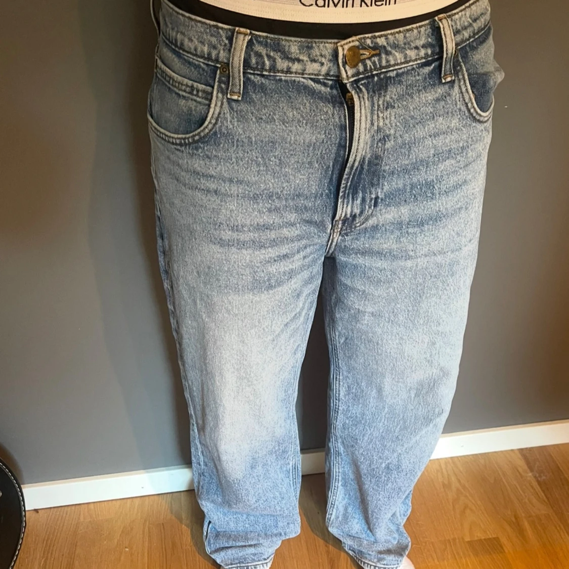 Lee ljusblå baggy jeans