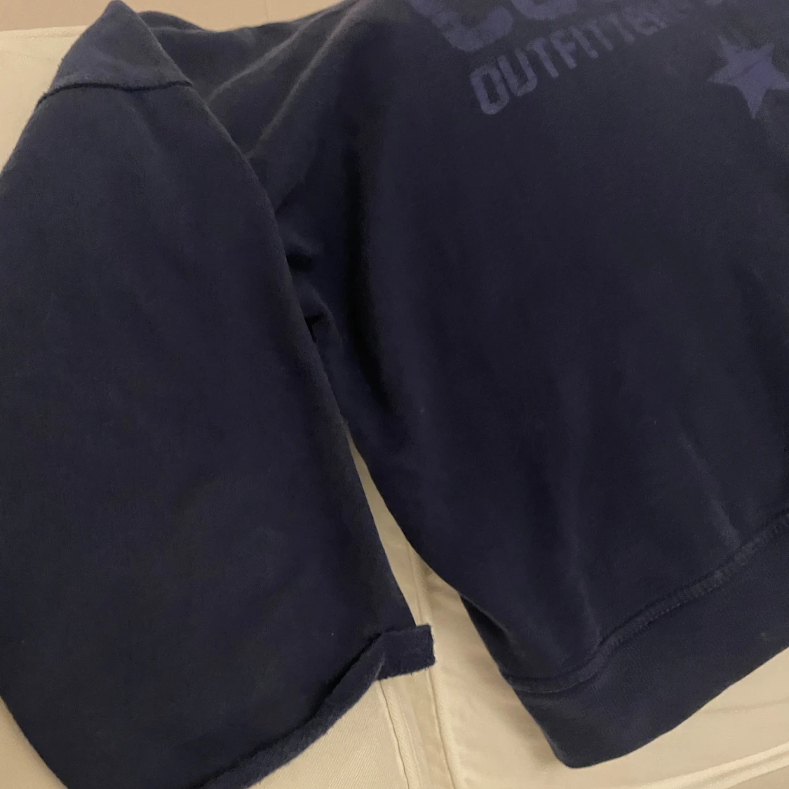 Blå college-tröja med tryck, stl L - 3