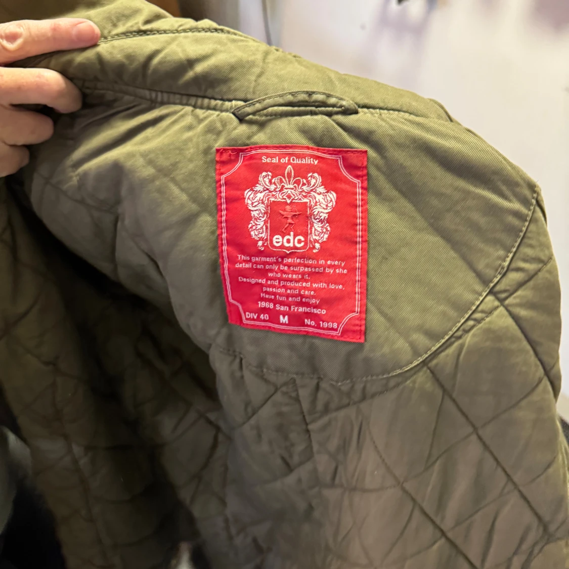 Olivgrön jacka från edc, storlek M - 2