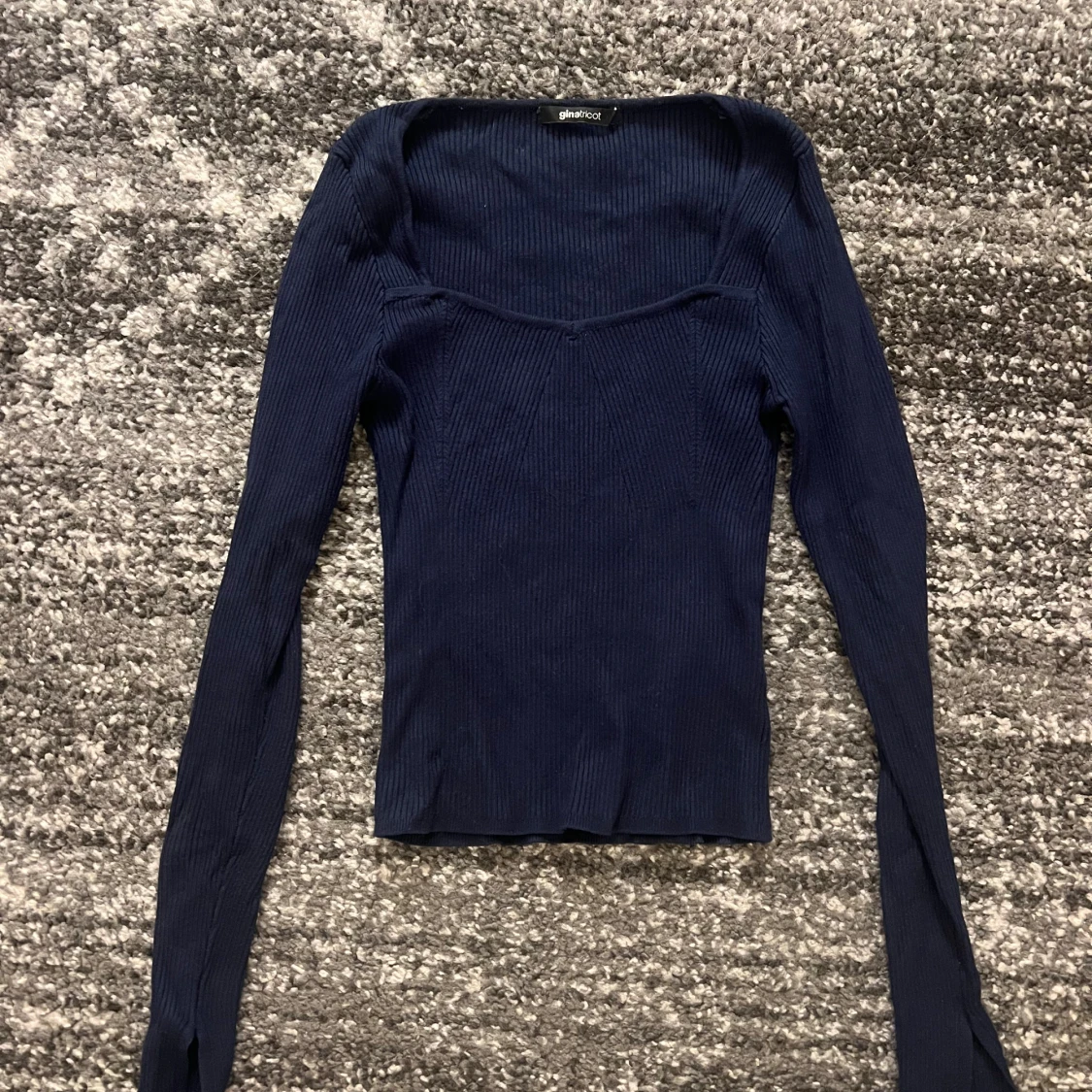 Marinblå topp Gina - 1