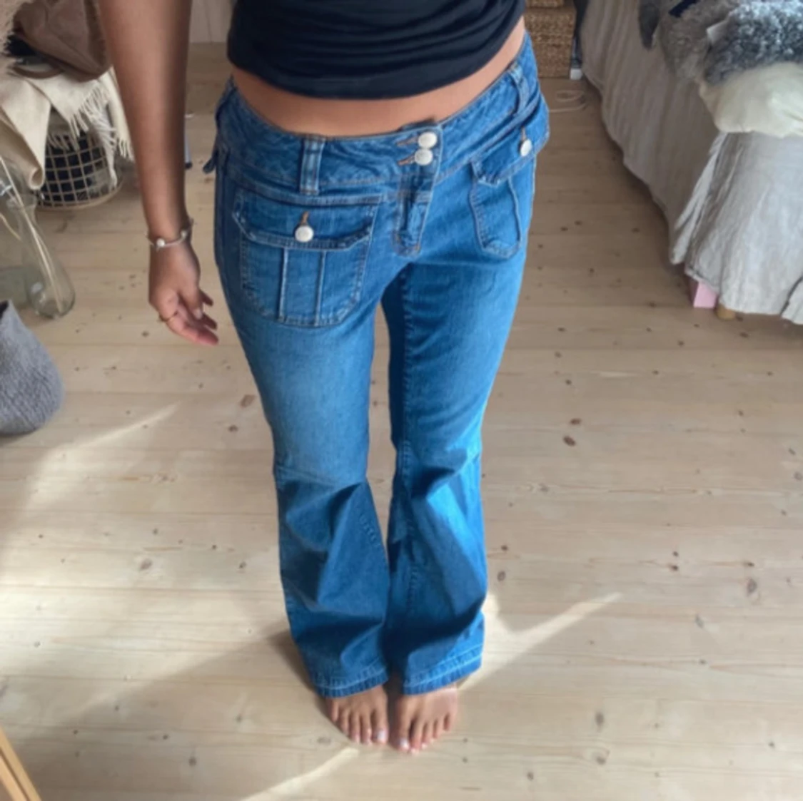 Lågmidjade jeans - 2