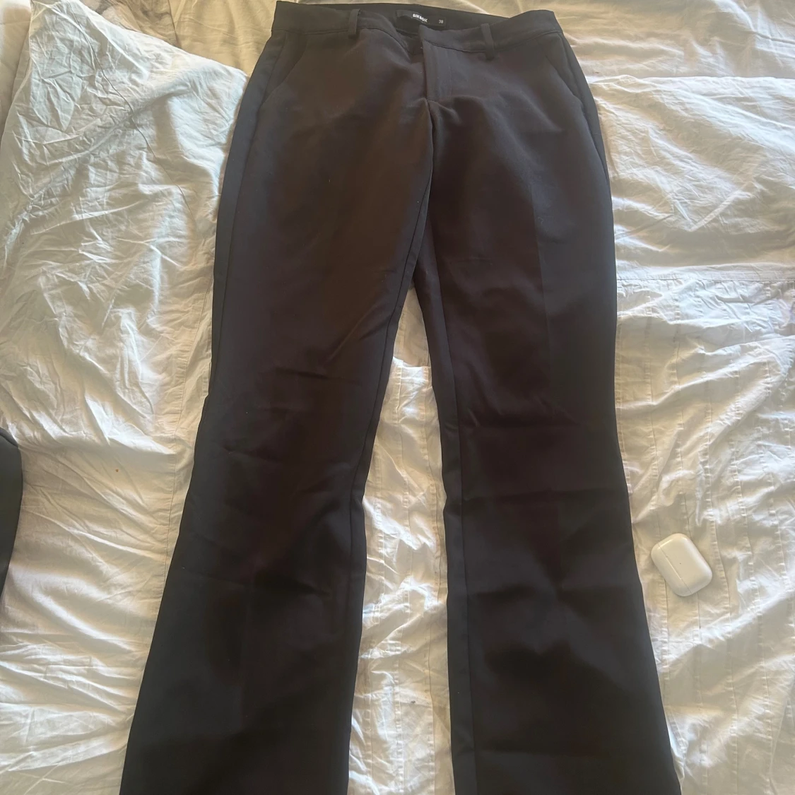 Svarta bootcut kostymbyxor Lågmidjade Vilma - 2