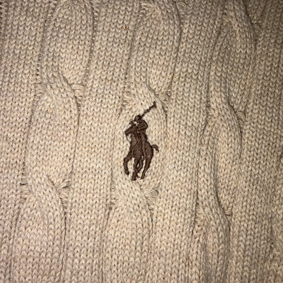 Beige kabelstickad tröja Polo Ralph Lauren - 1