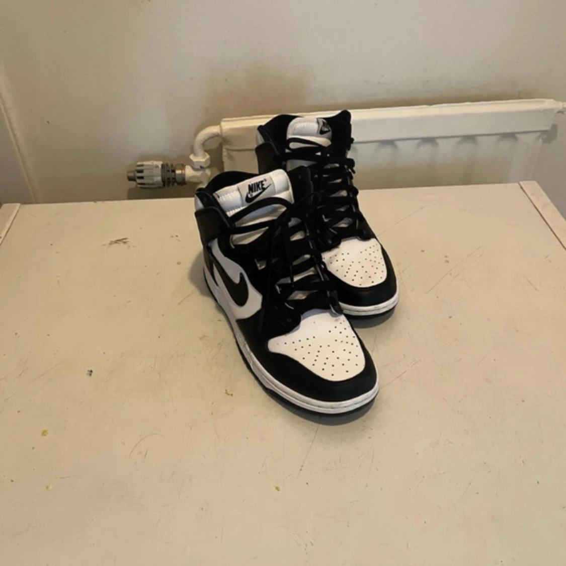 Nike Dunk high Retro – svart/vit sneakers  - 4