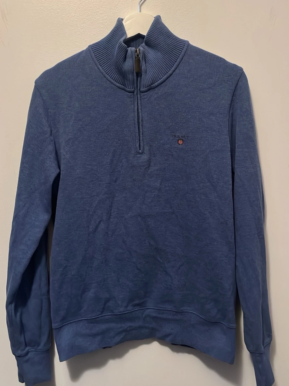 Blå half zip tröja från Gant