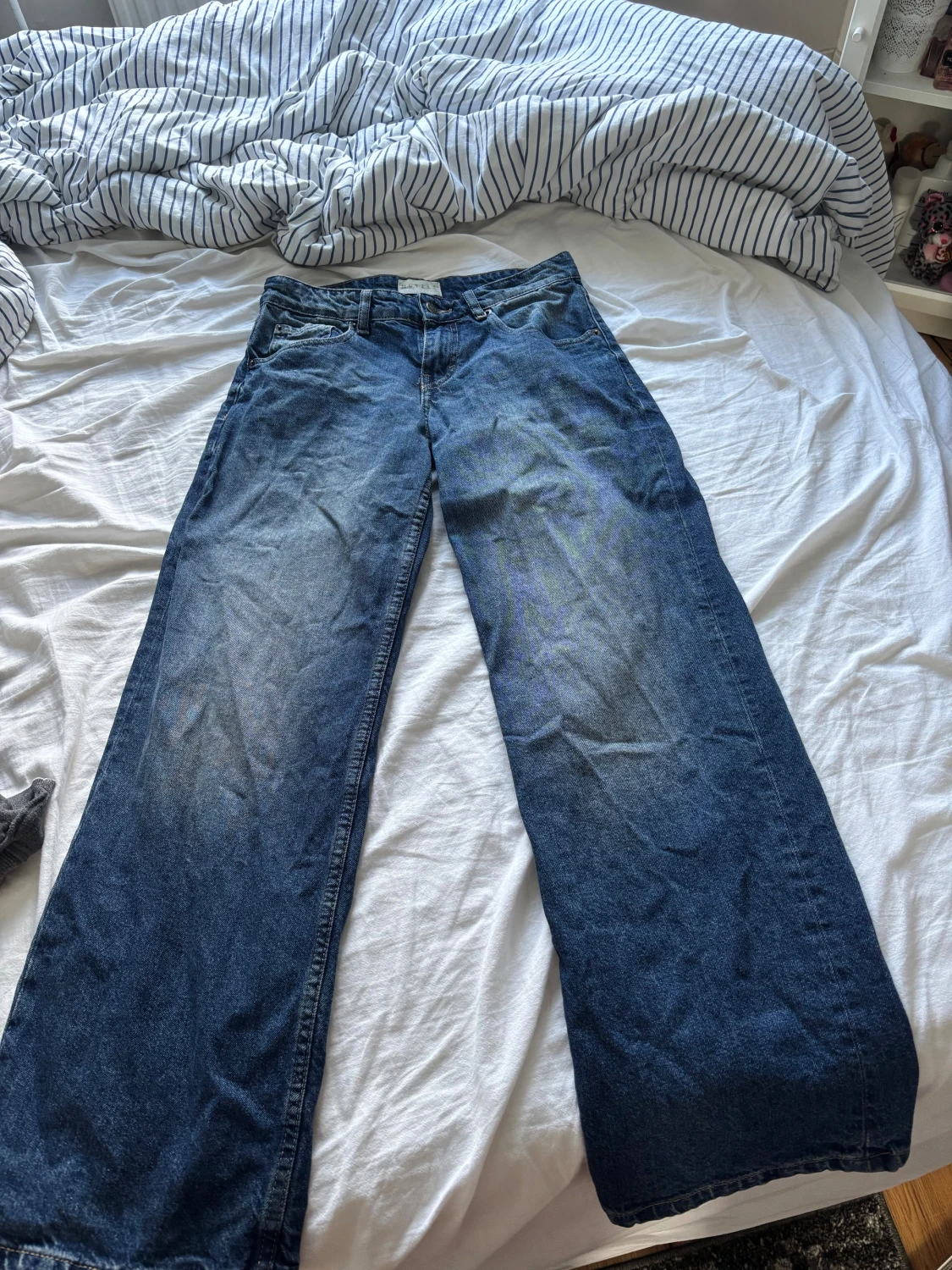 Wide jeans från Motel, blå denim