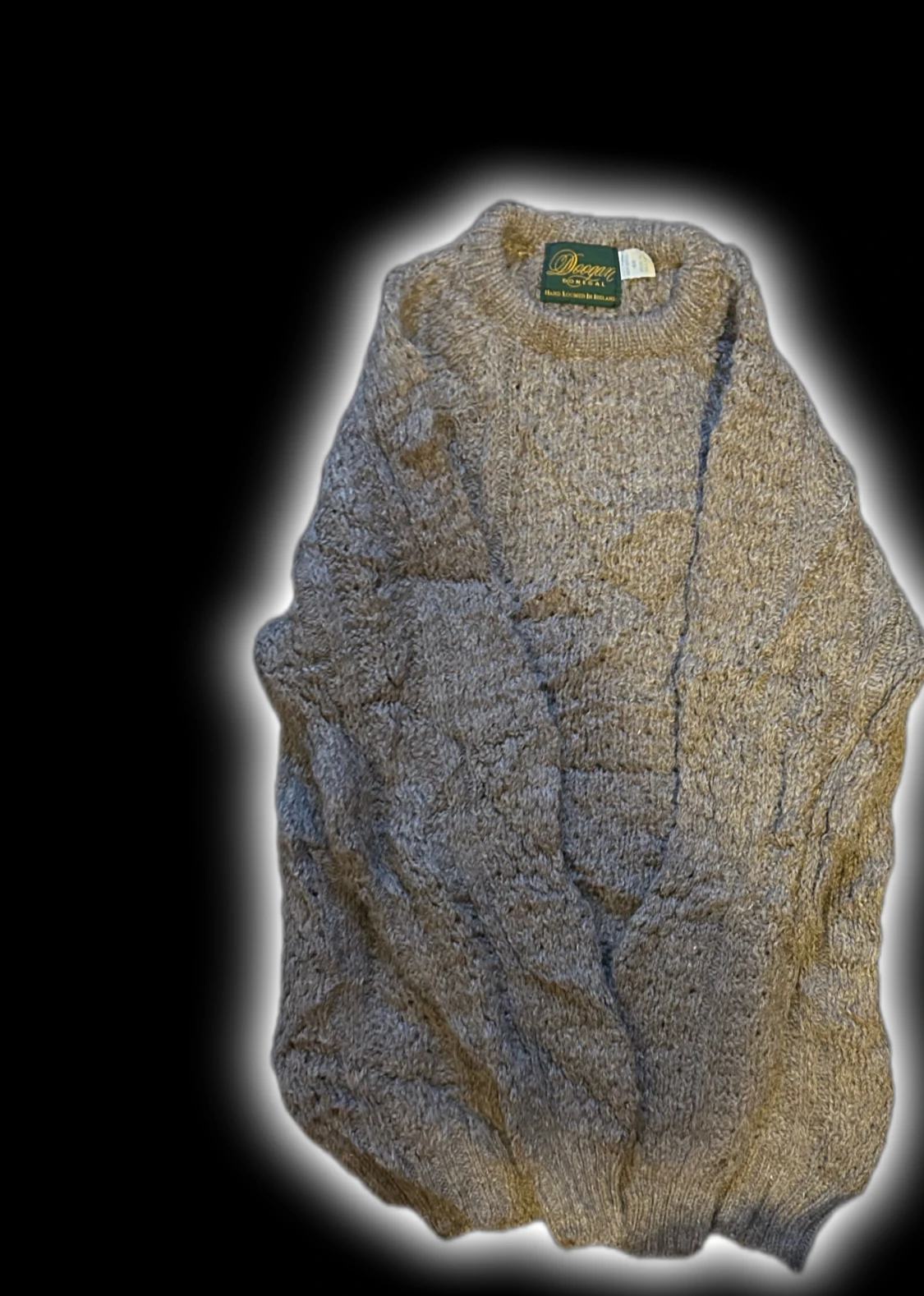 Grå stickad tröja från Donegal Woollen Mill - 1