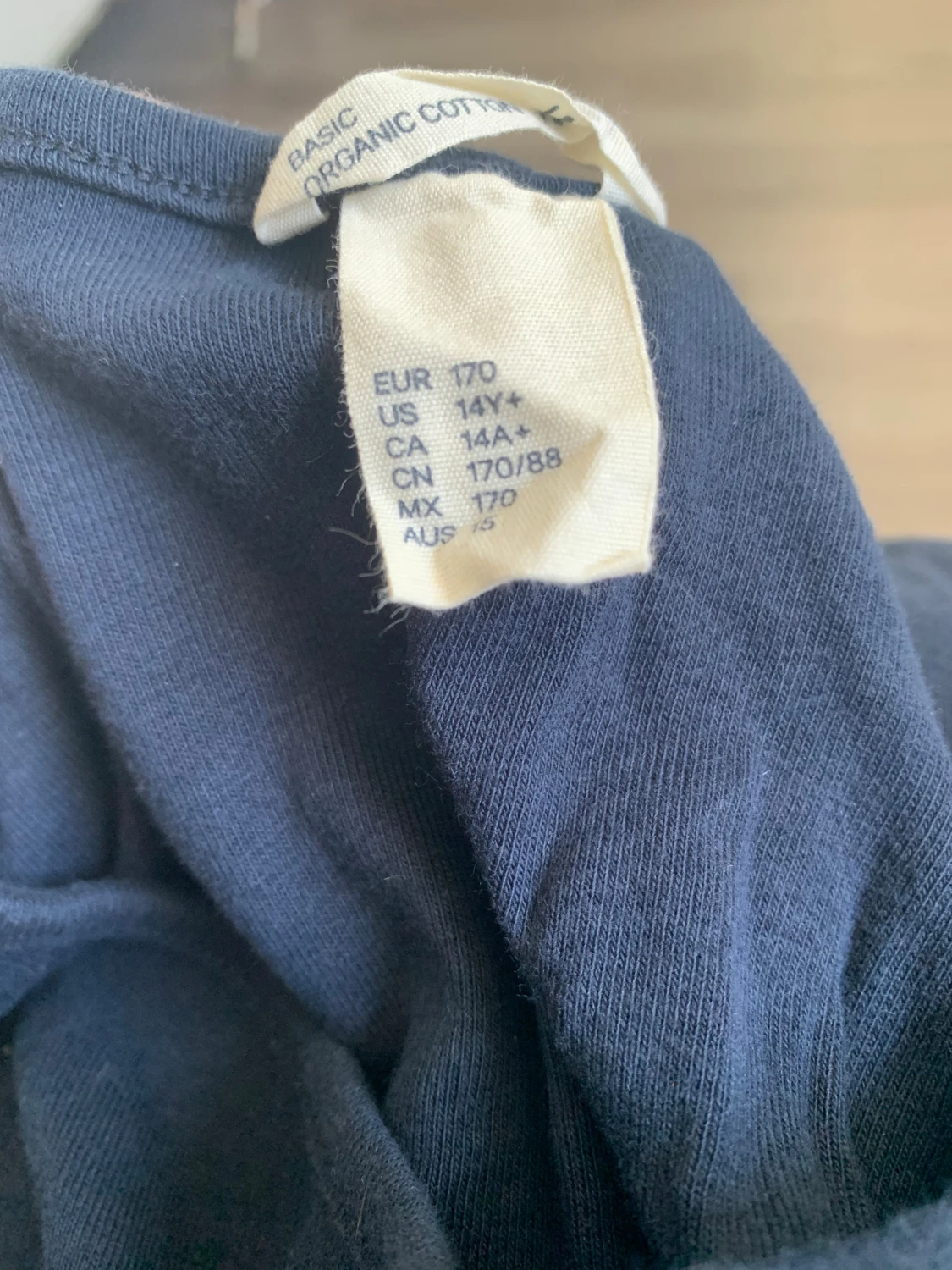 Mörkblå croppad långärmad topp - 1