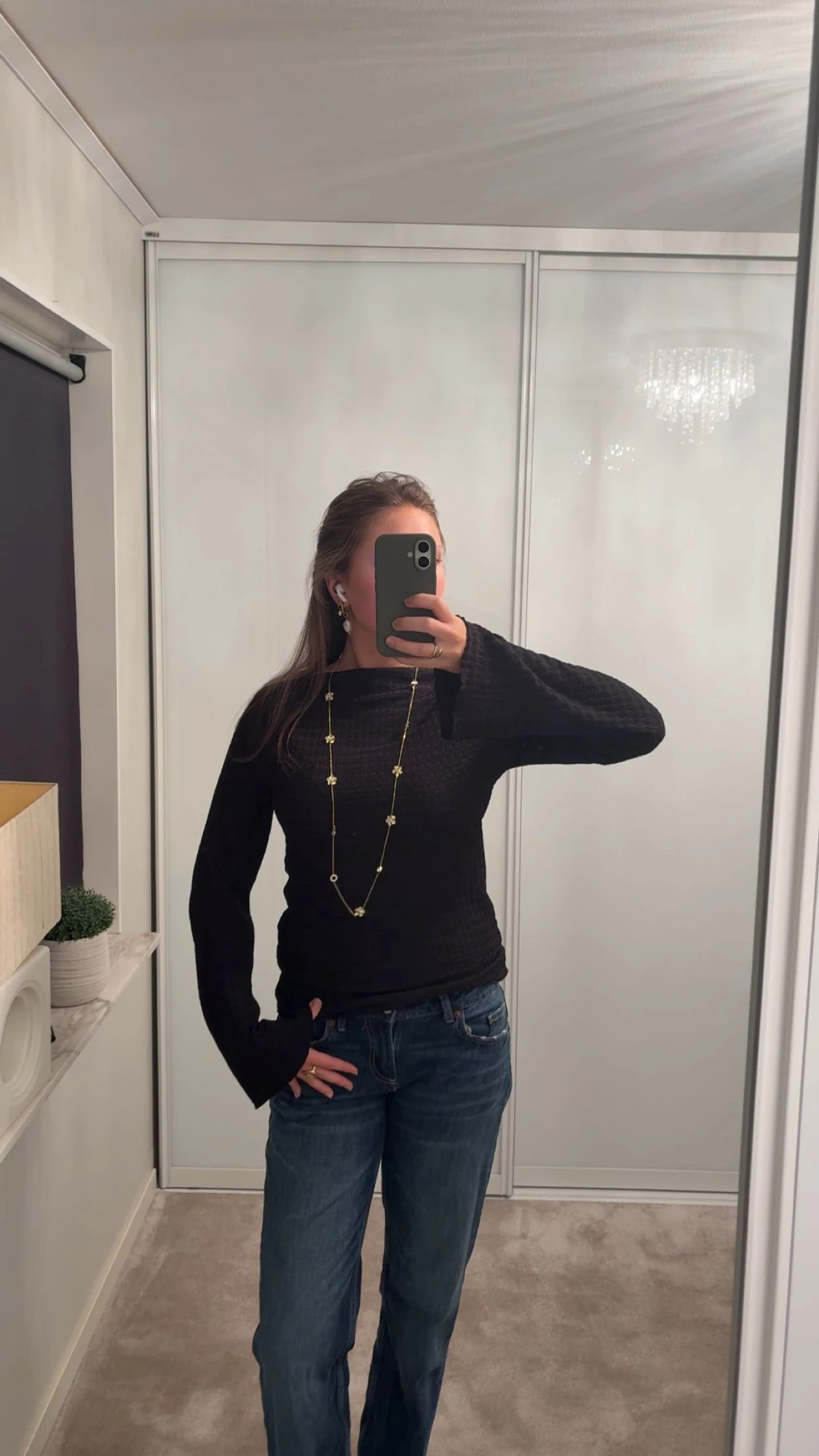 Svart långärmad tröja 🥰 - 1