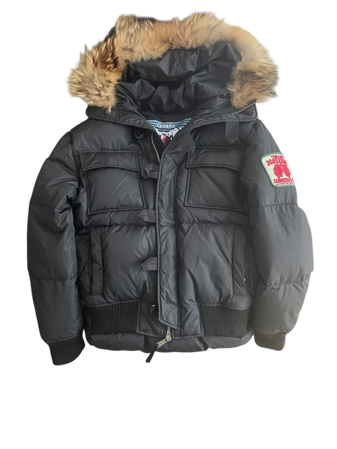 Svart dunjacka från Dsquared2 med päls