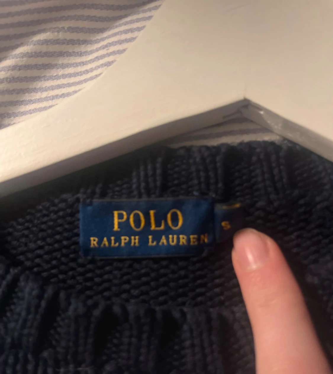 Mörkblå stickad tröja Polo Ralph Lauren - 3