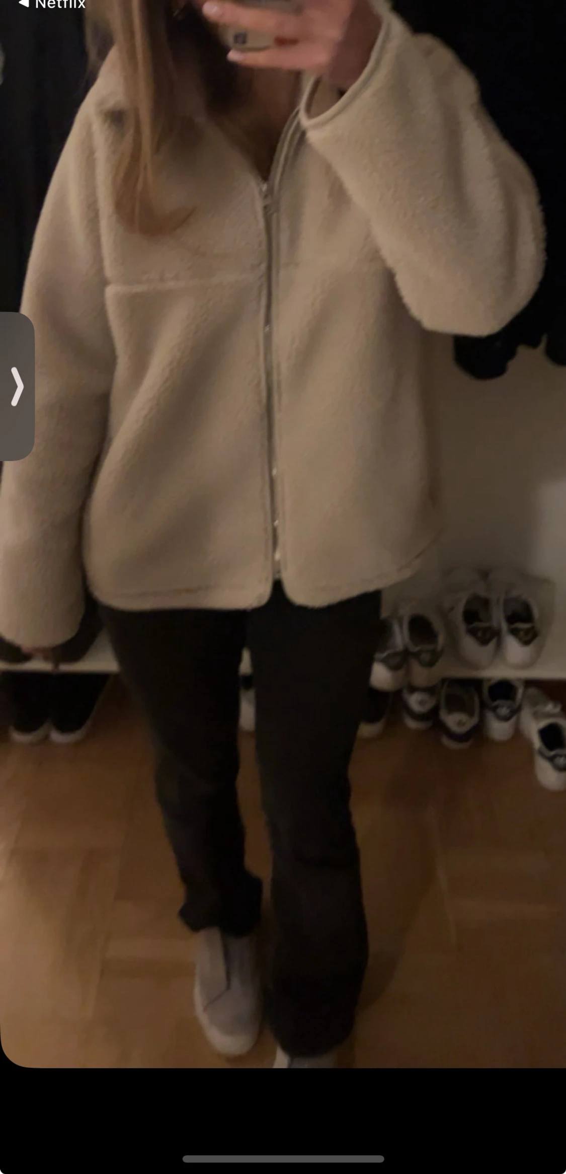 Beige teddyjacka  - 1