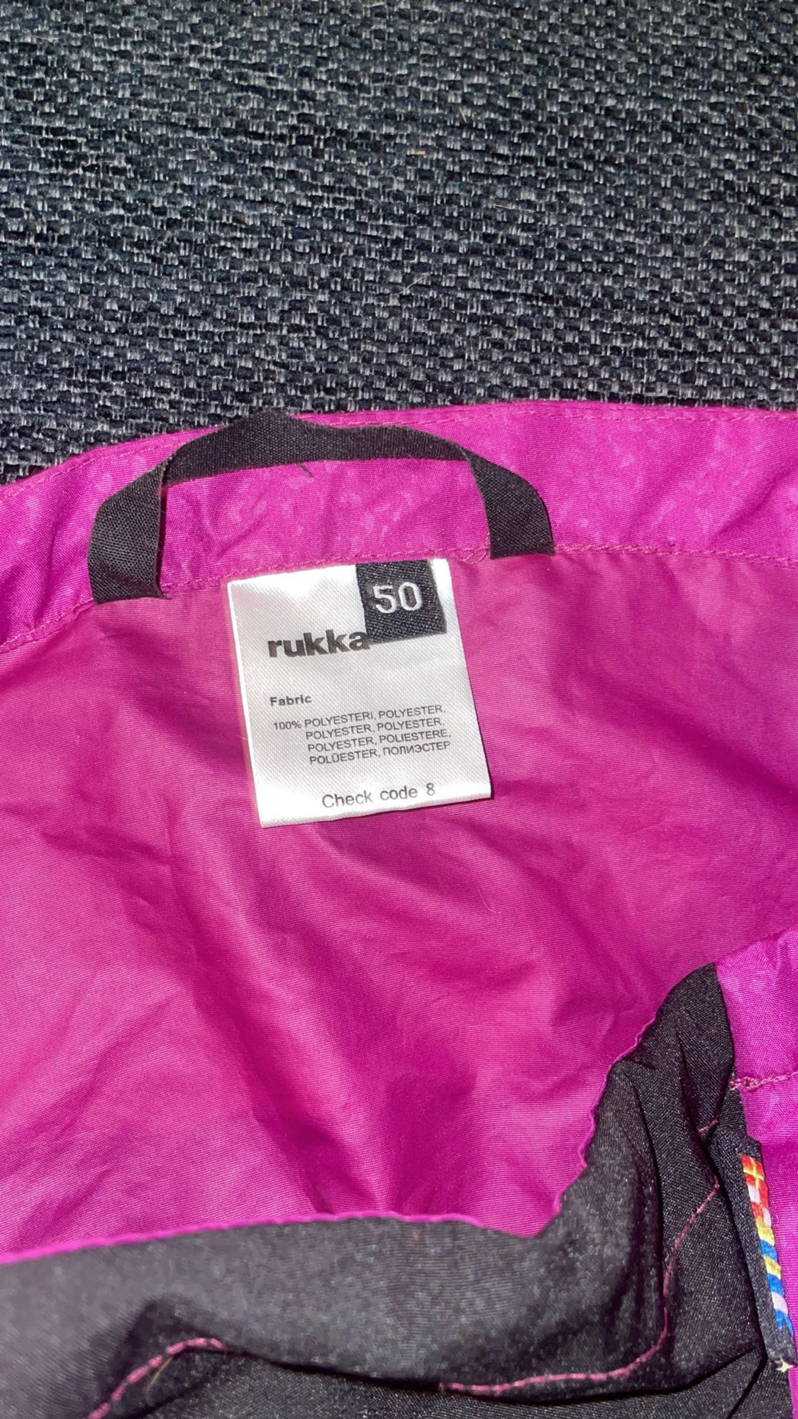 Lila regnjacka från Rukka, storlek 50 - 2