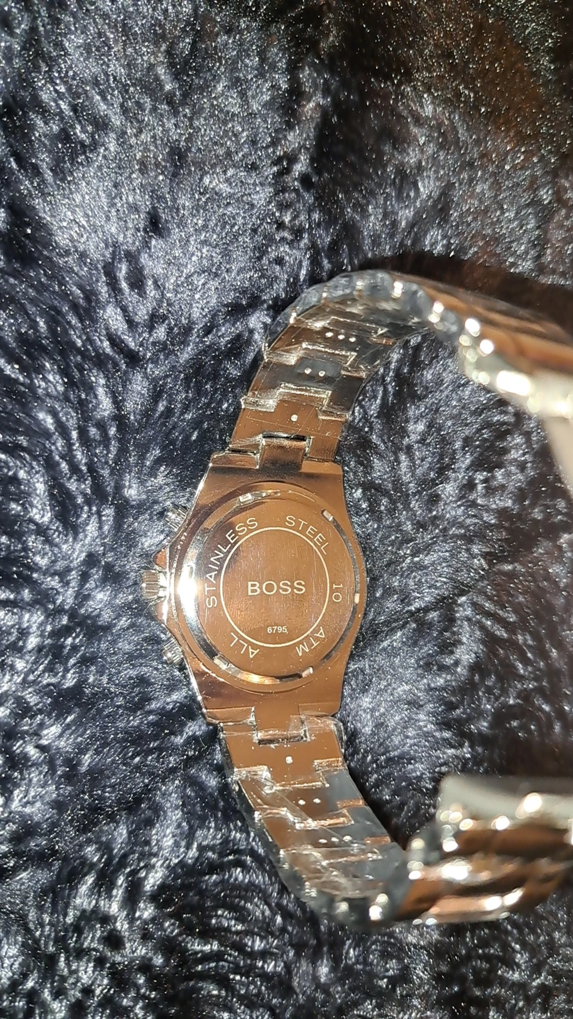 Silverfärgad Hugo Boss kronografklocka - 4