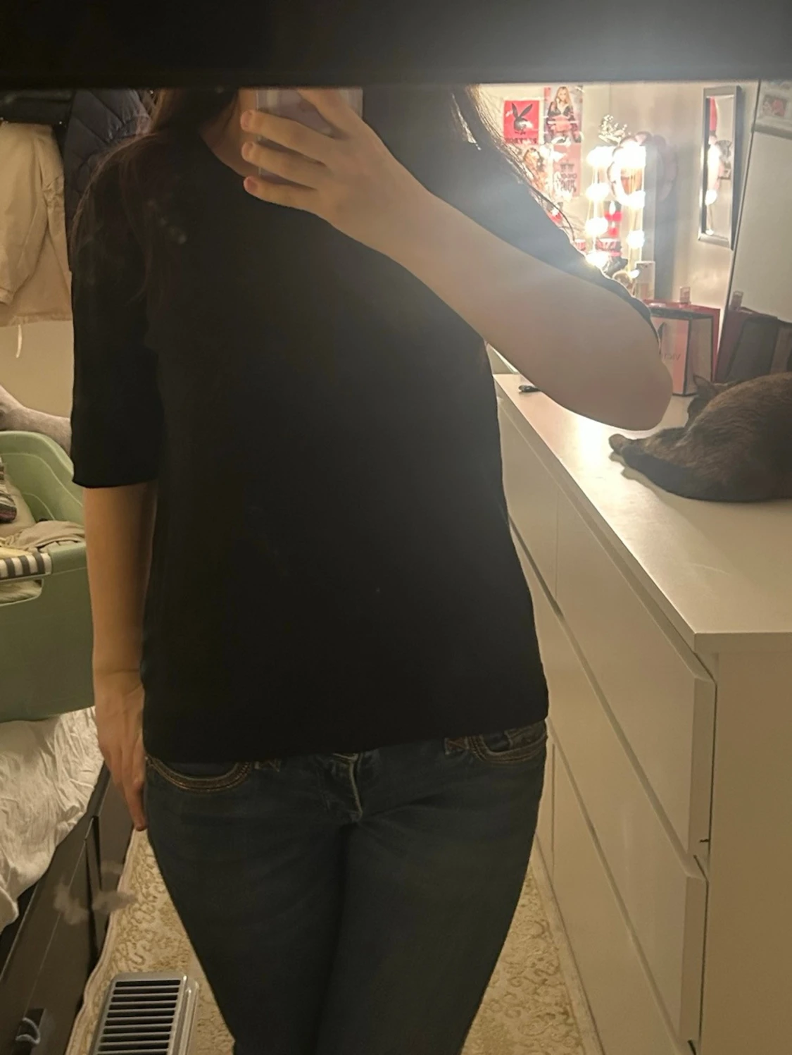 Svart topp från H&M Basics, M