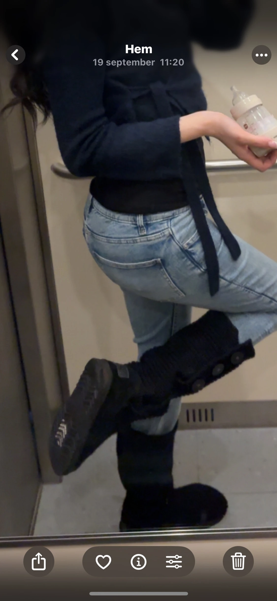 Svarta stickade uggs boots - 2