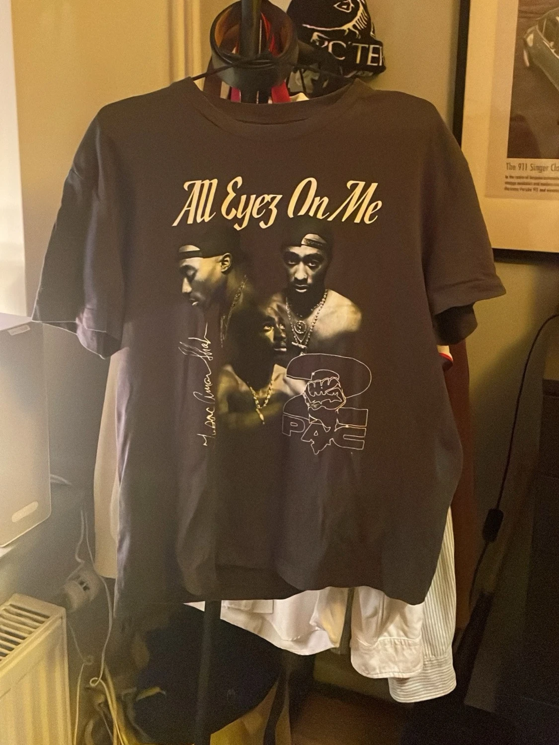 Svart 2PAC All Eyez On Me t-shirt