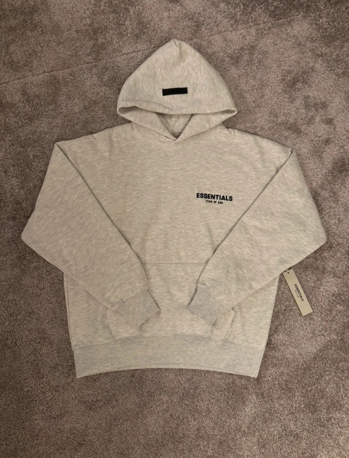 Grå Essentials Fear of God hoodie
