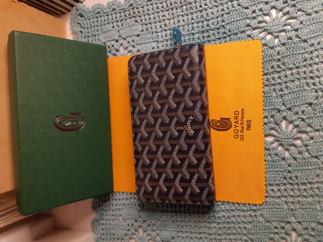 Svart Goyard plånbok med mönster - 1