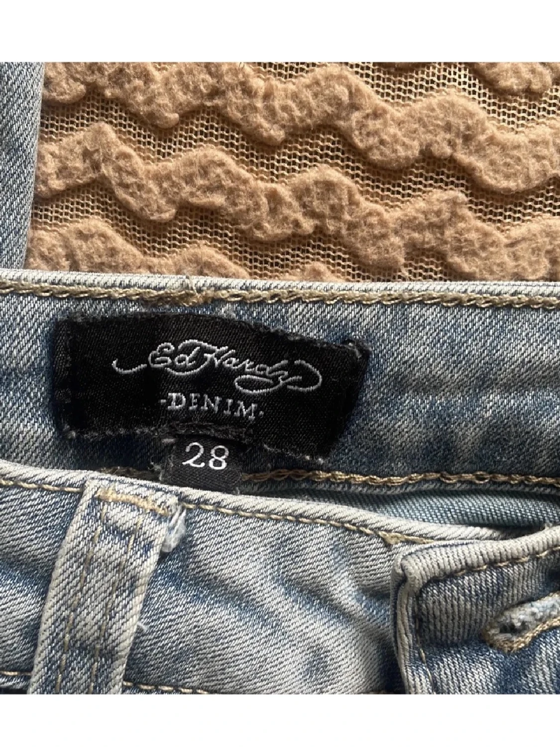 Ed Hardy jeans med tryck och brodyr - 1