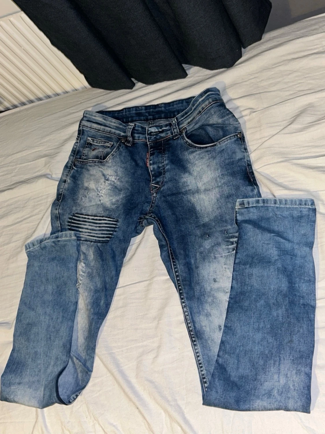 Blå Dsquared jeans med ribbade detaljer - 1