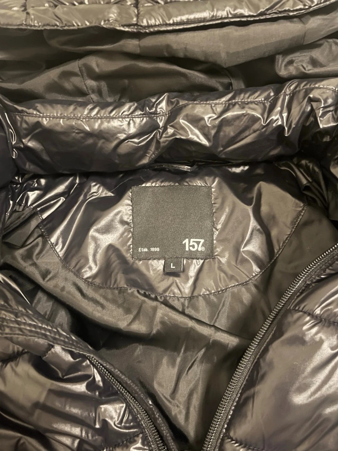 Svart pufferjacka från lager 157 L - 2