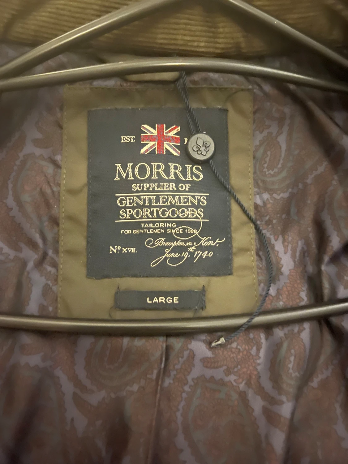 Quiltad grön jacka från Morris, L - 1