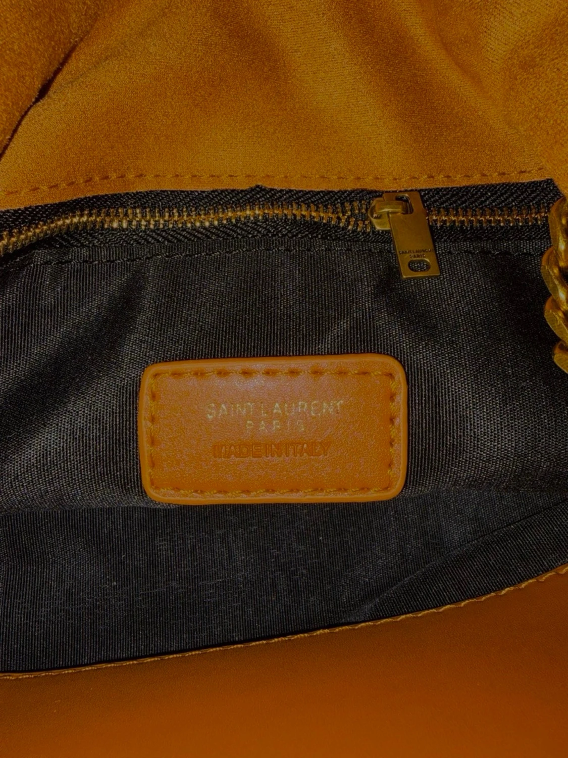 senapsgul quiltad axelväska från Yves Saint Laurent - 2