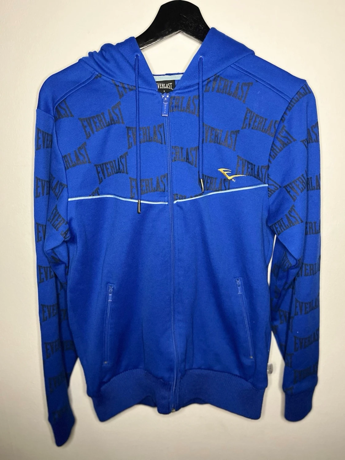 Everlast hoodie med dragkedja blå