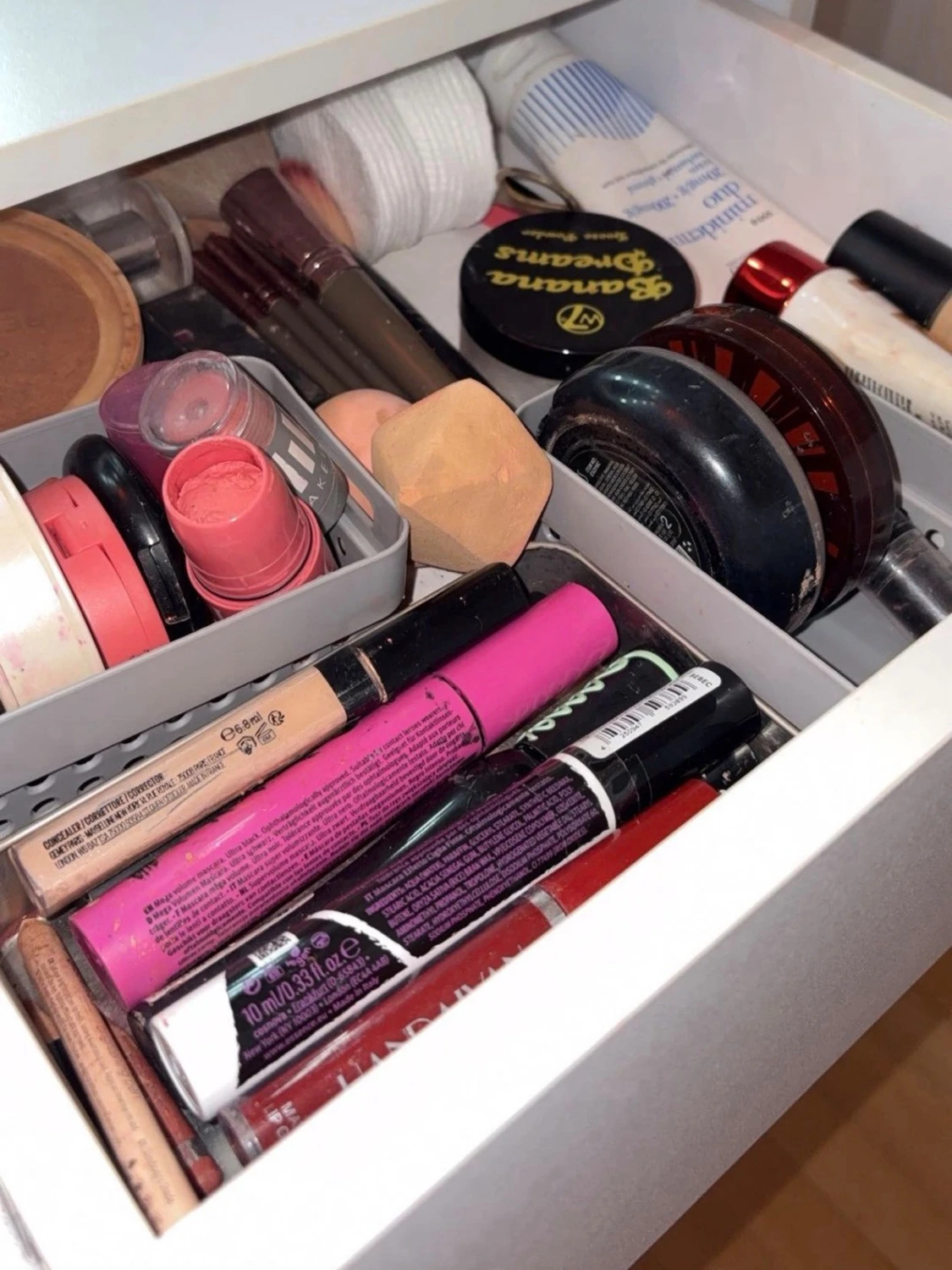 Sminkspegel med LED-belysning och bord - 3