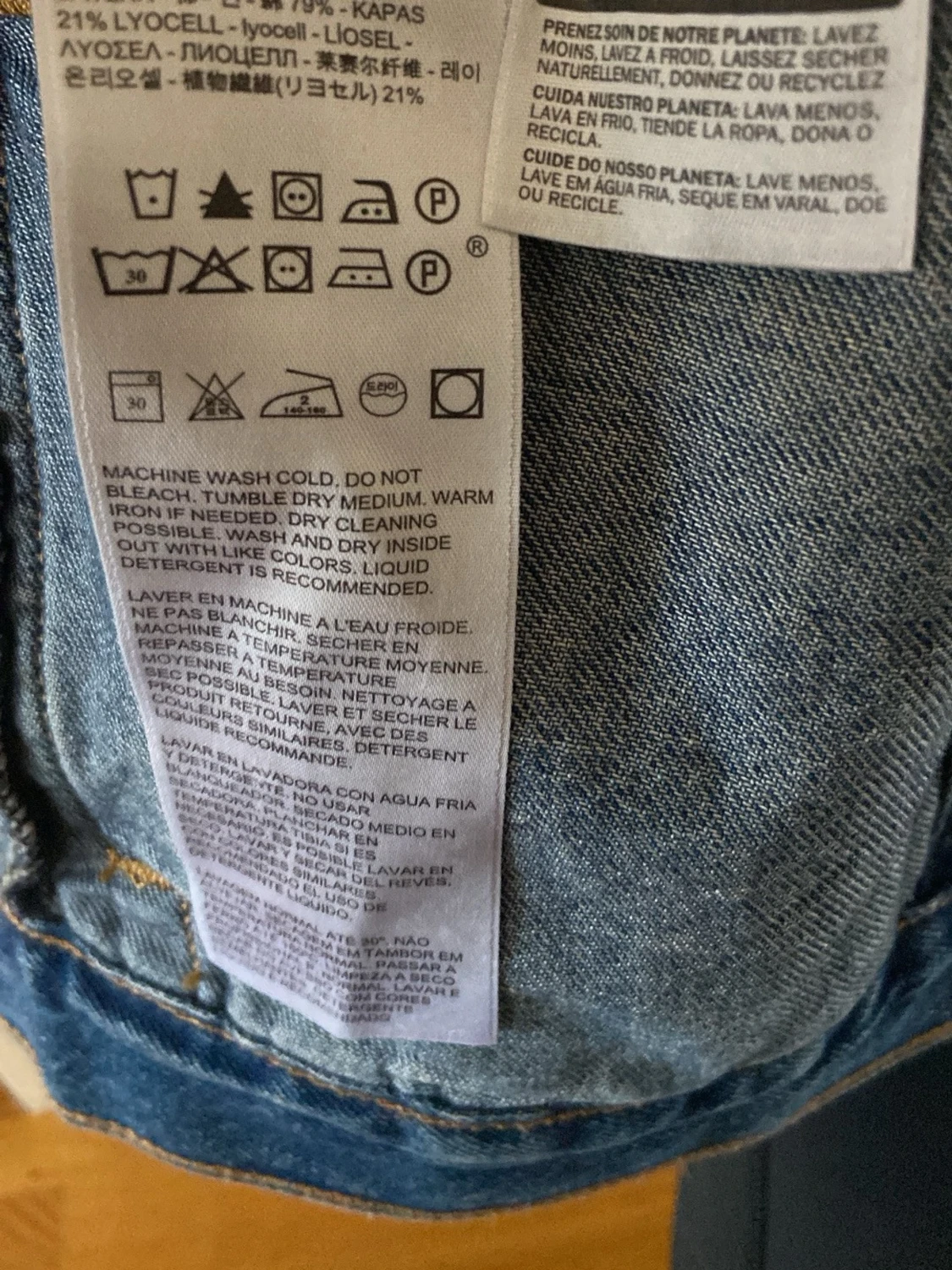 Blå klassisk jeansjacka Gina Tricot - 5