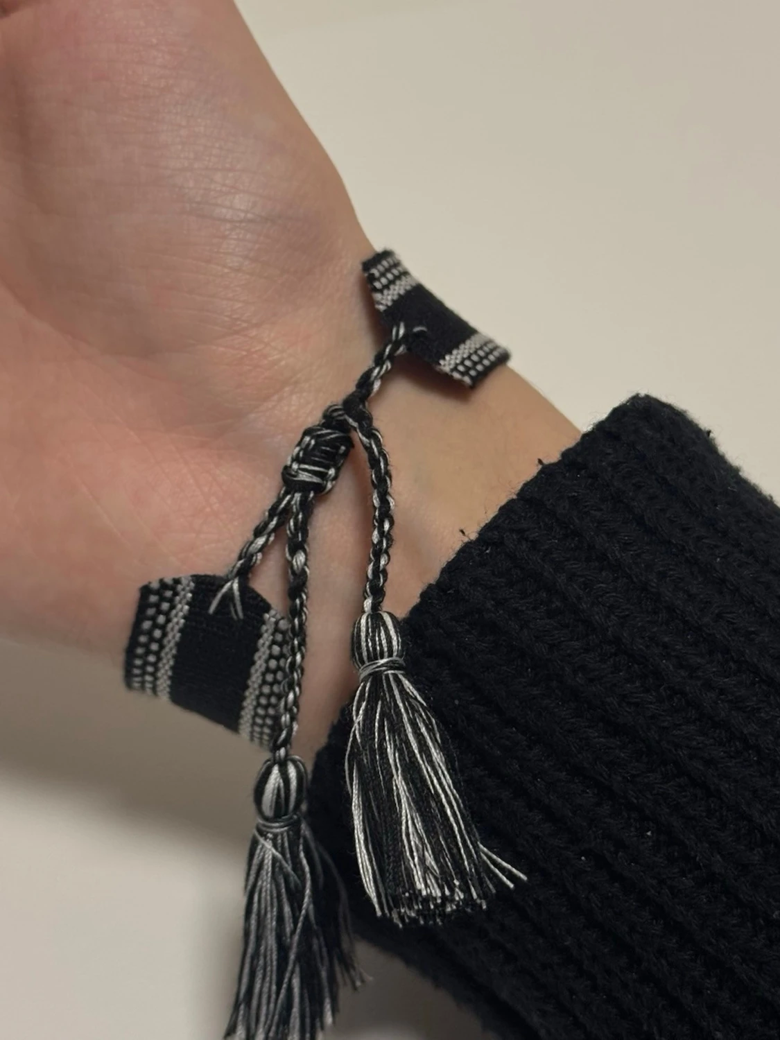 Svart broderat armband Dior - 2