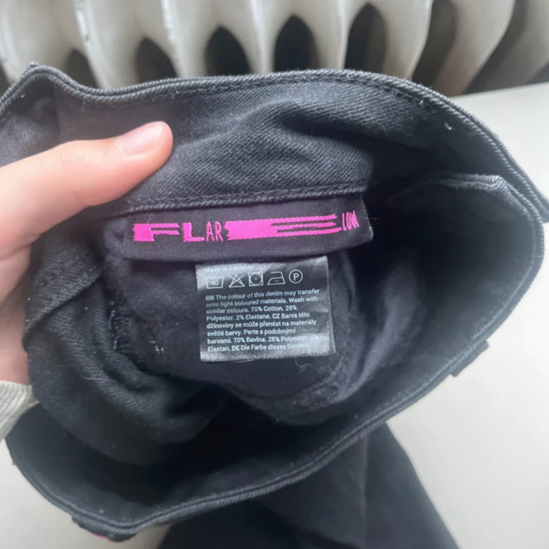 Svarta flare jeans low waist - 1