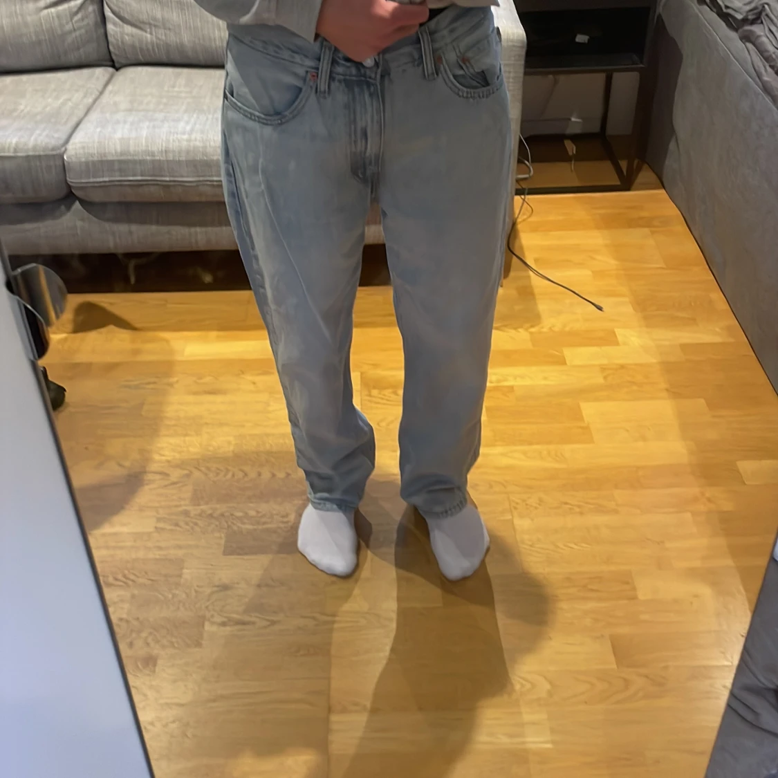 Levi's 501 ljusblå baggy jeans
