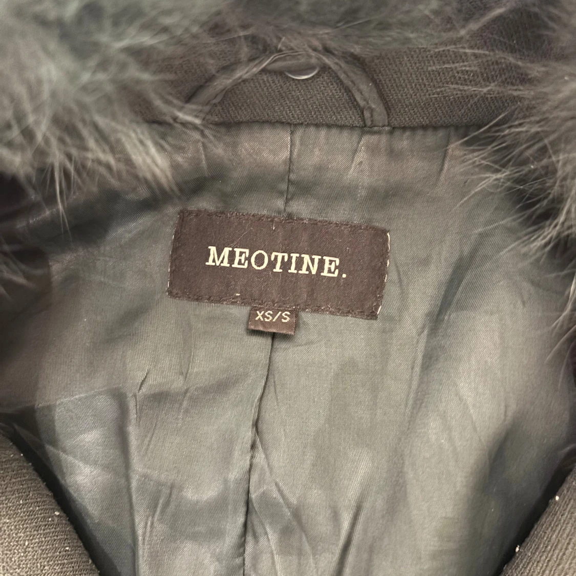 Mörkgrön pälsjacka från Meotine XS/S - 1