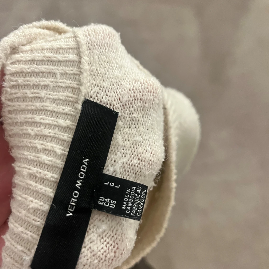 Beige stickad tröja Vero Moda L - 2