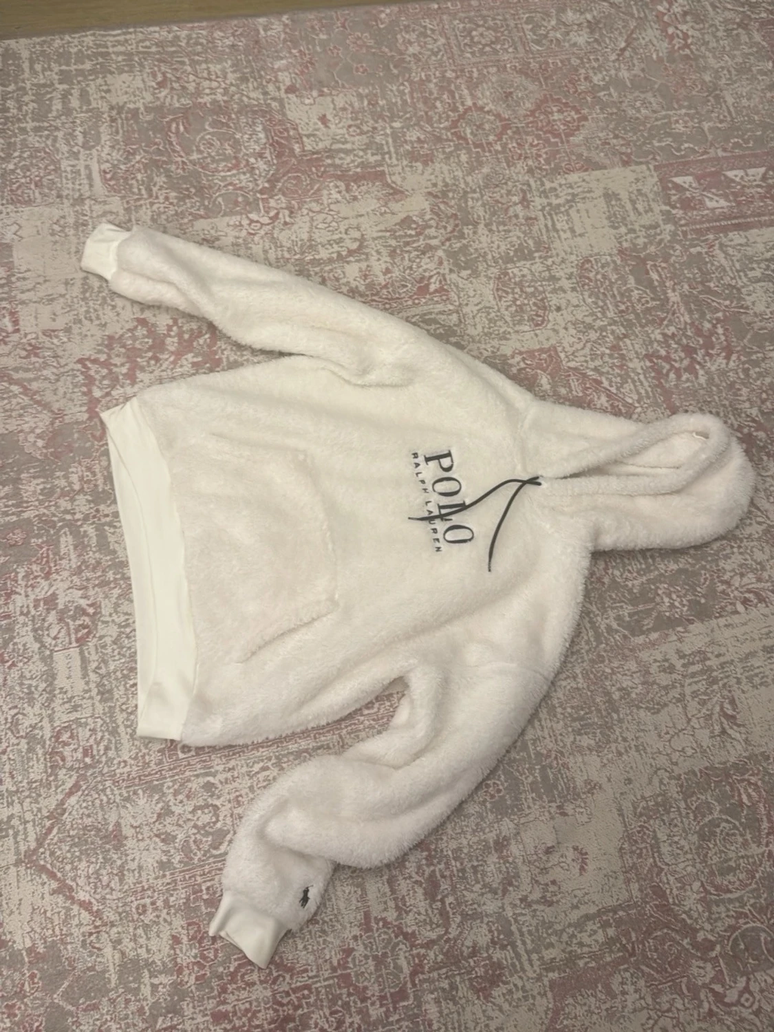 Polo Ralph Lauren teddy hoodie – vit - 1