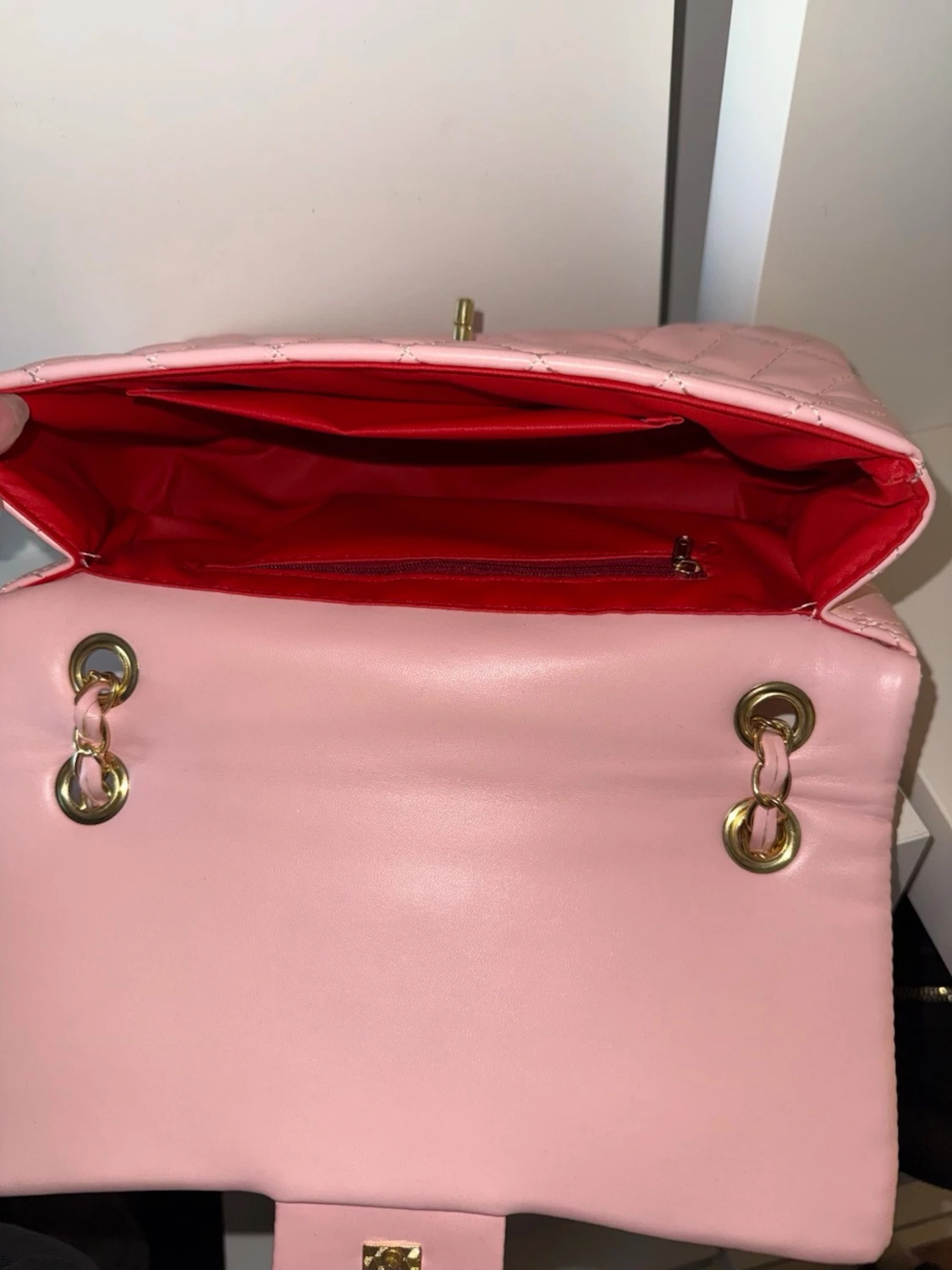 Rosa söt liten märkes axelväska - 5