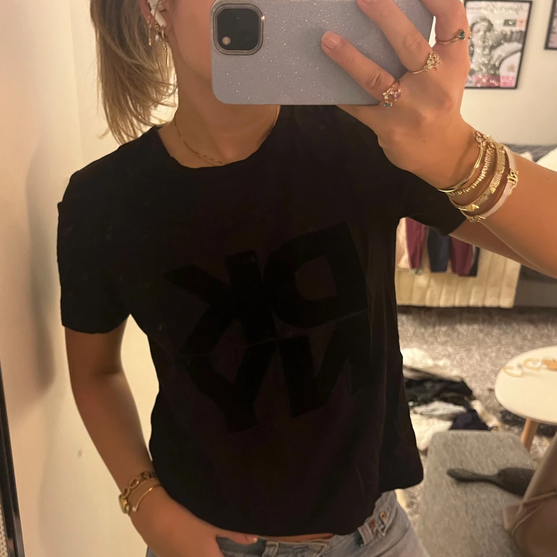 DKNY T-shirt med tryck  - 2